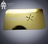 Βουρτσισμένη τυπώνοντας επαγγελματική κάρτα καθρεφτών μετάλλων χρυσός με το λογότυπο χάραξης λέιζερ