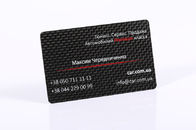 Ανθεκτικές μαύρες επαγγελματικές κάρτες PVC γρατσουνιών, κάρτες μελών ινών άνθρακα 85x54x0.5mm